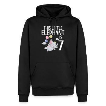 Cadeaux d’amoureux des éléphants - Sweat à capuche Premium bio Homme - noir - Devant - Nico (187cm)