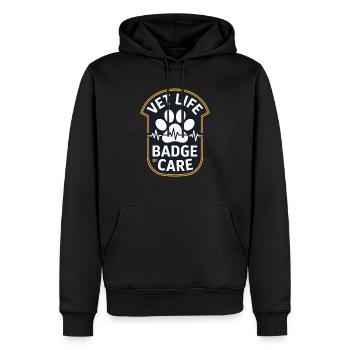 Vétérinaires experts pour les vétérinaires - Sweat à capuche Premium bio Homme - noir - Devant - Nico (187cm)