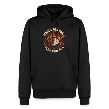 Bachelor Bien cuisiner à la maison, Cuisinier solo - Sweat à capuche Premium bio Homme - noir - Devant - Nico (187cm)