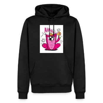 FannyFROG33 - Men’s Premium Organic Hoodie - black - Front - Nico (187cm)