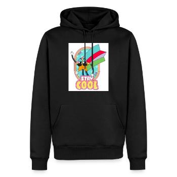 starCOOL - Men’s Premium Organic Hoodie - black - Front - Nico (187cm)