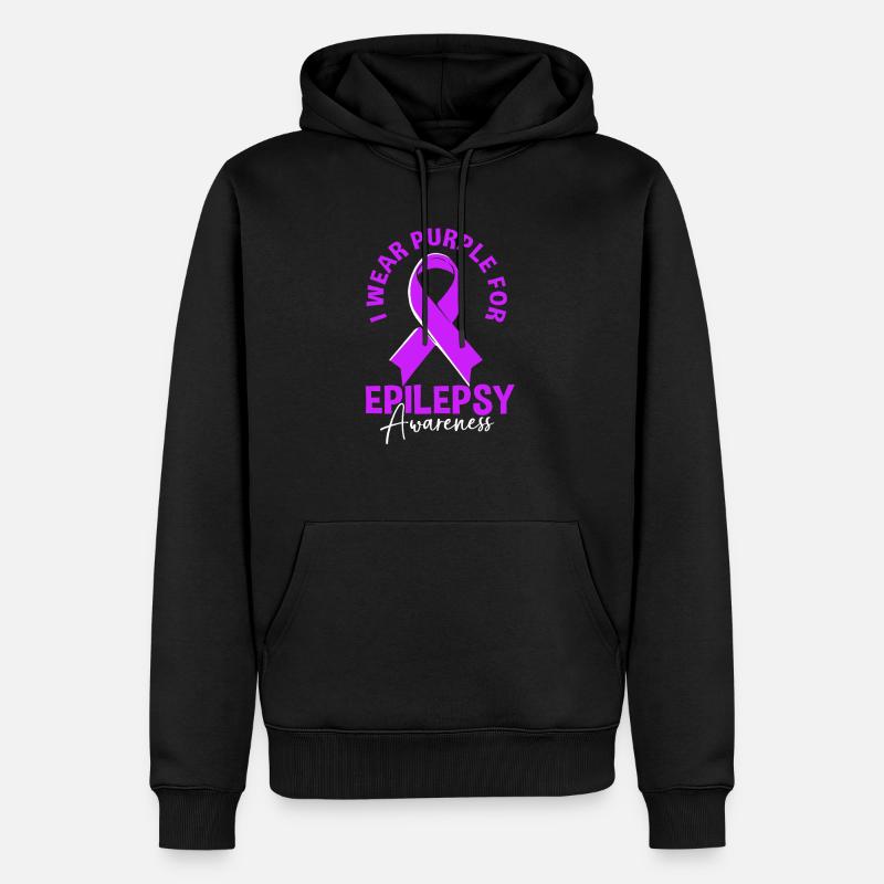 Épilepsie - Sweat à capuche Premium bio Homme - noir