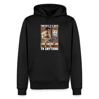 Torture des statisticiens Les données aiment la comptabilité - Sweat à capuche Premium bio Homme - noir - Devant - Nico (187cm)