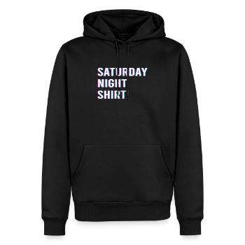 Saturday evening - Men’s Premium Organic Hoodie - black - Front - Nico (187cm)