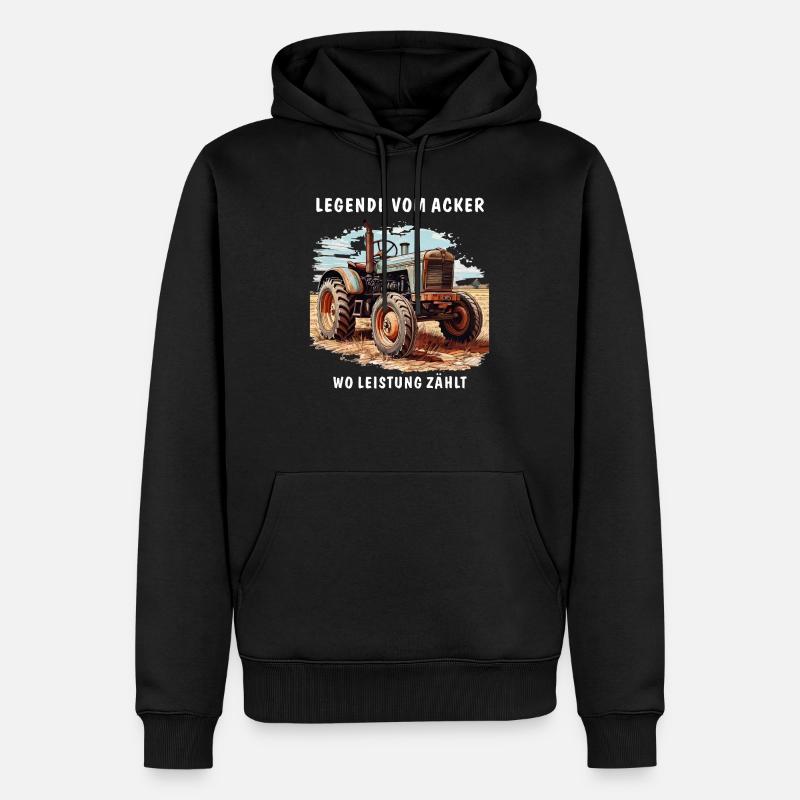 TRAKTOR LANDWIRTSCHAFT LEGENDE VOM ACKER - Männer Premium Bio Hoodie - Schwarz