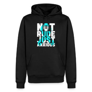 Trouble anxieux Trouble anxieux - Sweat à capuche Premium bio Homme - noir - Devant - Nico (187cm)