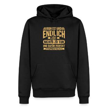 Rentner Opa Großvater Großpapa Großeltern - Männer Premium Bio Hoodie - Schwarz - Vorne - Nico (187cm)