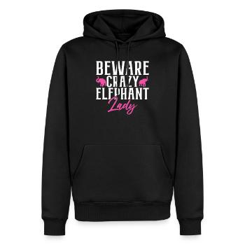 Cadeaux d’amoureux des éléphants - Sweat à capuche Premium bio Homme - noir - Devant - Nico (187cm)
