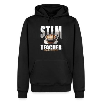 STEM Teacher Before Coffee Educator Coffee Lover - Men’s Premium Organic Hoodie - black - Front - Nico (187cm)