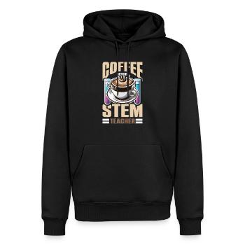 STEM Teacher Coffee Data Analysis Coffee Lover - Men’s Premium Organic Hoodie - black - Front - Nico (187cm)