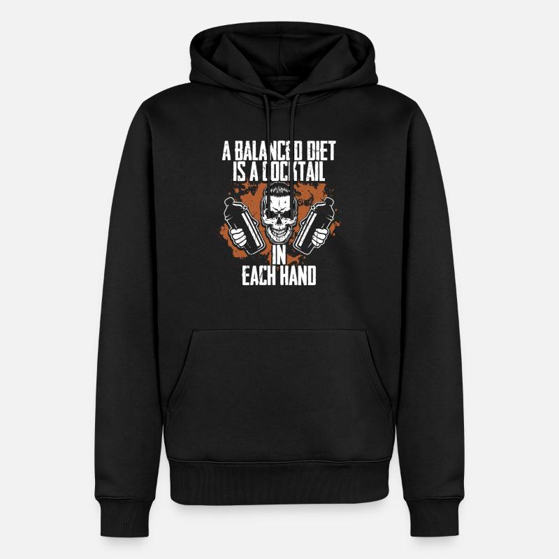 Barkeeper Barmann Bartending - Männer Premium Bio Hoodie - Schwarz