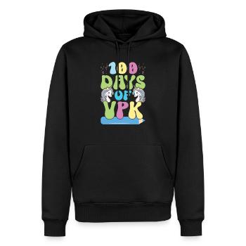 100 jours Vpk - Sweat à capuche Premium bio Homme - noir - Devant - Nico (187cm)