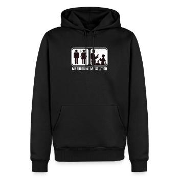 STEM Teacher My Problem My Solution Pictogram Dad - Men’s Premium Organic Hoodie - black - Front - Nico (187cm)