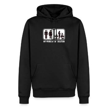 STEM Teacher My Problem My Solution Pictogram Mom - Men’s Premium Organic Hoodie - black - Front - Nico (187cm)
