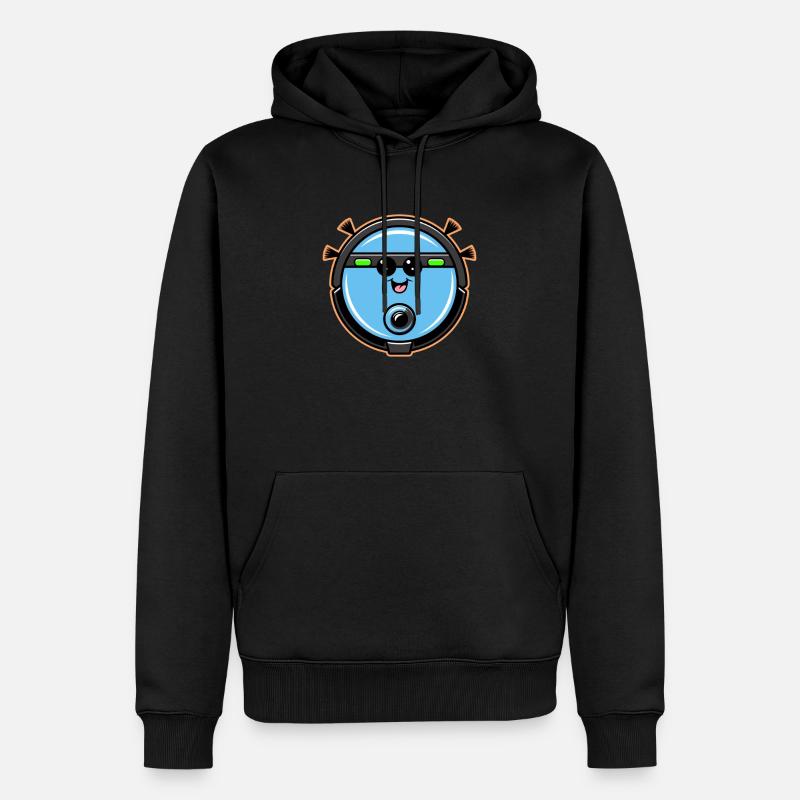 Süßer Saugroboter Staubsauger - Männer Premium Bio Hoodie - Schwarz