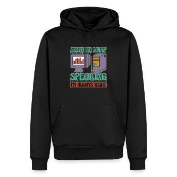Statisticien Statistiquement parlant Analyse de données - Sweat à capuche Premium bio Homme - noir - Devant - Nico (187cm)