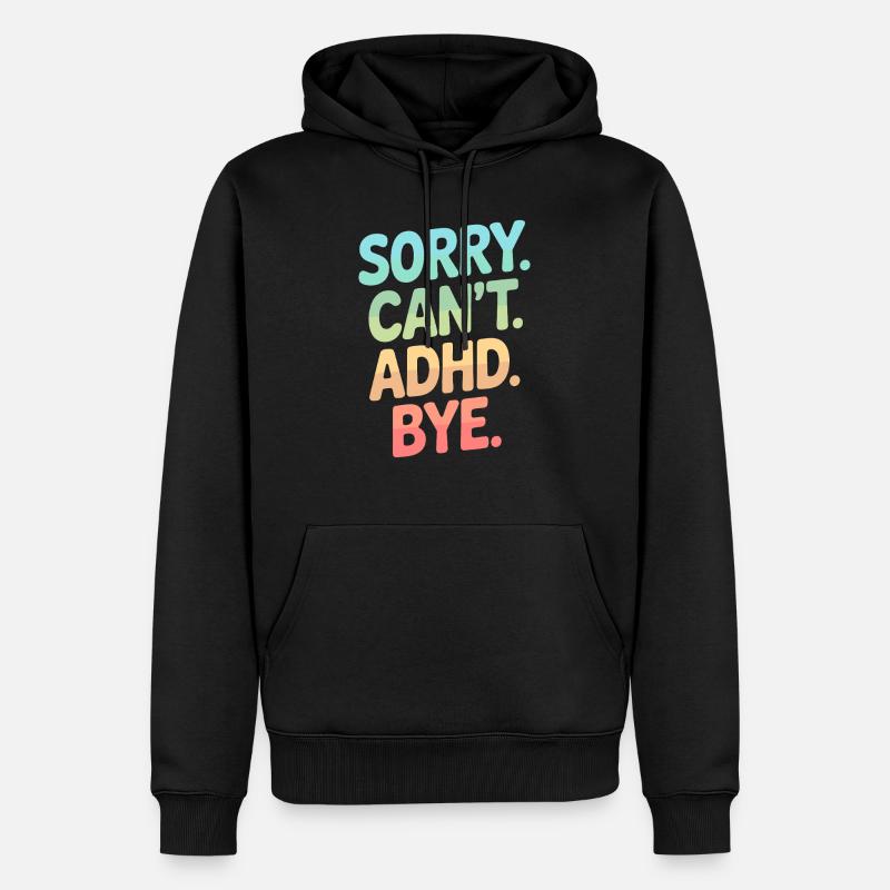 ADHS - Männer Premium Bio Hoodie - Schwarz