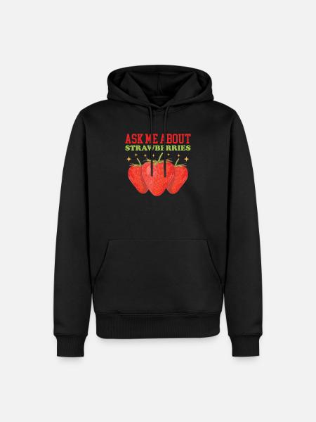 Cadeau Fraise Fraise - Sweat à capuche Premium bio Homme - noir