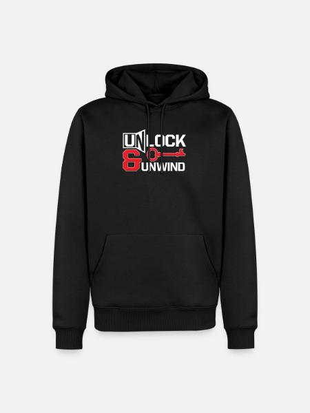Escape Room Unlock & Unwind - Men’s Premium Organic Hoodie - black