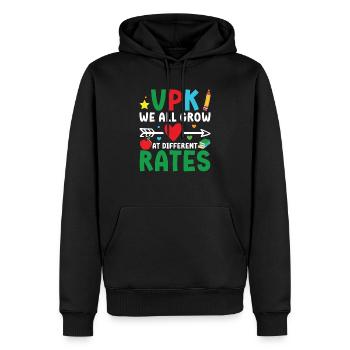 Vpk Wir Alle Wachsen Mit Unterschiedlichen Raten - Männer Premium Bio Hoodie - Schwarz - Vorne - Nico (187cm)