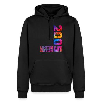20 Ans Né en 2005 20ème Anniversaire Garçon Fille - Sweat à capuche Premium bio Homme - noir - Devant - Nico (187cm)