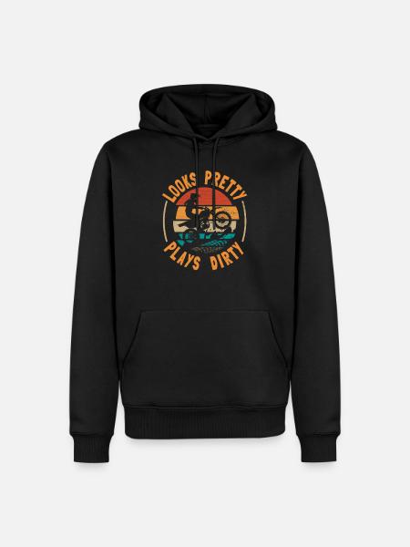 Motocross: Sieht Hübsch Aus Fährt Schmutzig - Herre Premium økologisk hoodie - sort