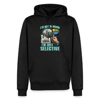 Statisticien Je ne suis pas au hasard Je suis mathématicien - Sweat à capuche Premium bio Homme - noir - Devant - Nico (187cm)