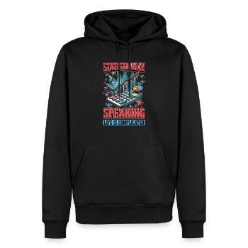 Statistiquement parlant, Data Scientist, Statisticien - Sweat à capuche Premium bio Homme - noir - Devant - Nico (187cm)