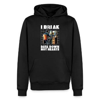 Statisticien Je décompose les données, j’adore la comptabilité - Sweat à capuche Premium bio Homme - noir - Devant - Nico (187cm)