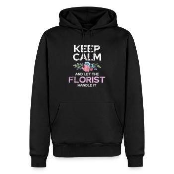 Keep Calm Und Lass Den Floristen Machen - Männer Premium Bio Hoodie - Schwarz - Vorne - Nico (187cm)