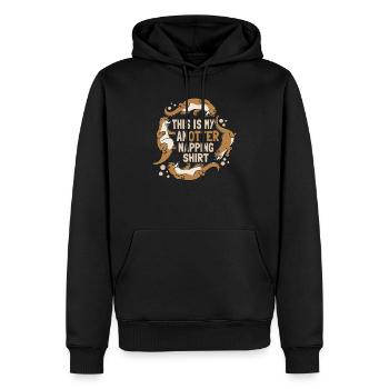 C’est ma chemise de sieste Anotter Otter Tiere - Sweat à capuche Premium bio Homme - noir - Devant - Nico (187cm)