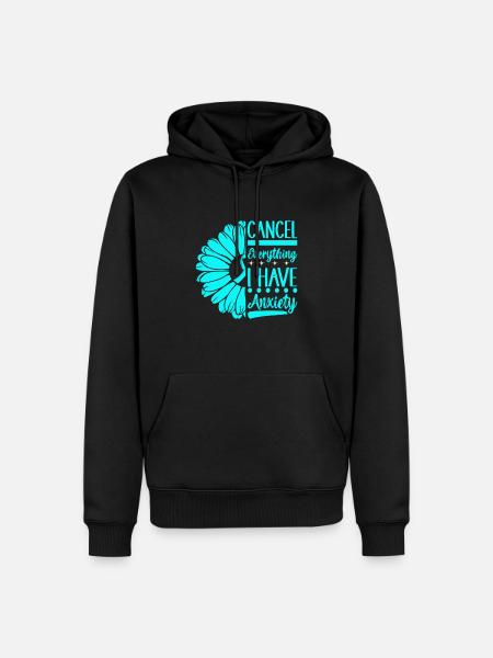 Angststörung Anxiety disorder - Männer Premium Bio Hoodie - Schwarz
