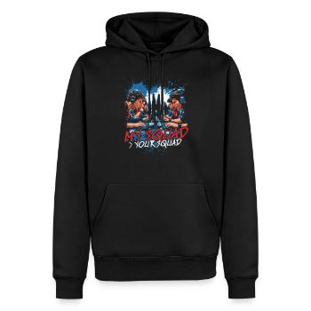 Esports Esport Multijoueur Mon équipe > Votre équipe - Sweat à capuche Premium bio Homme - noir - Devant - Nico (187cm)