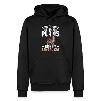 Désolé, je n’arrive pas à faire de plans avec mon - Sweat à capuche Premium bio Homme - noir - Devant - Nico (187cm)