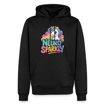 Neuro Sparkly - Männer Premium Bio Hoodie - Schwarz - Vorne - Nico (187cm)