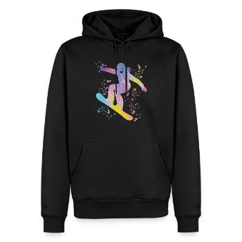 Snowboarder Snowboarding Snowboard - Sweat à capuche Premium bio Homme - noir - Devant - Nico (187cm)