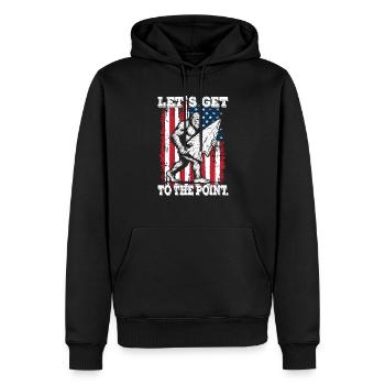 Funny Bigfoot Arrowheads US Flag - Men’s Premium Organic Hoodie - black - Front - Nico (187cm)