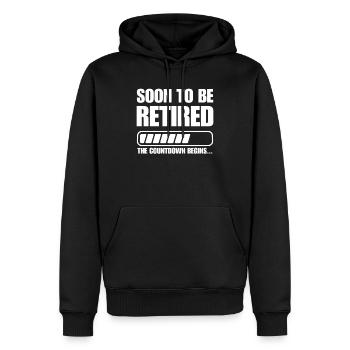 Bald Rentner Pension Rentenbeginn - Männer Premium Bio Hoodie - Schwarz - Vorne - Nico (187cm)