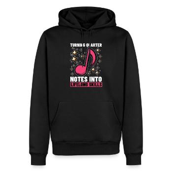 Music Teacher Turning Quarter Notes Piano Teacher - Männer Premium Bio Hoodie - Schwarz - Vorne - Nico (187cm)