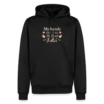 Jumelle Maman Vie Double Trouble Parents Pouvoir - Sweat à capuche Premium bio Homme - noir - Devant - Nico (187cm)