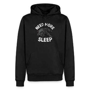 besoin de plus d’illustration de bouledogue de sommeil pour - Sweat à capuche Premium bio Homme - noir - Devant - Nico (187cm)