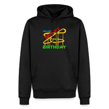 Rolling into Freizeitpark Rollercoaster Achterbahn - Männer Premium Bio Hoodie - Schwarz - Vorne - Nico (187cm)