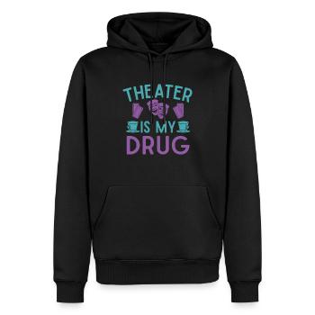 Le théâtre musical est ma conception de théâtre de drogue - Sweat à capuche Premium bio Homme - noir - Devant - Nico (187cm)