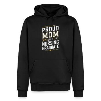 Fière maman de l’aidant - Sweat à capuche Premium bio Homme - noir - Devant - Nico (187cm)