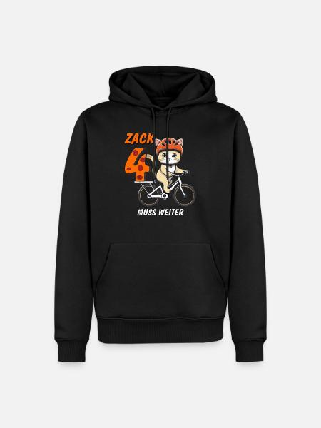 CAT BICYCLE ZACK FOUR - Men’s Premium Organic Hoodie - black