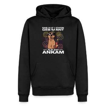 Hat schon gebrannt Pyrotechniker Böllern Feuerwerk - Männer Premium Bio Hoodie - Schwarz - Vorne - Nico (187cm)