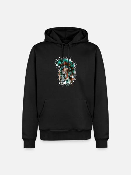 Spartan Skull - Men’s Premium Organic Hoodie - black