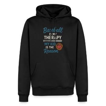 Baseball Mom Dugout Life Game Day Support Team Spi - Männer Premium Bio Hoodie - Schwarz - Vorne - Nico (187cm)