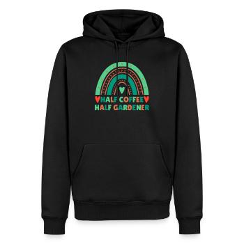 Kaffee Gärtner Spruch Design - Männer Premium Bio Hoodie - Schwarz - Vorne - Nico (187cm)