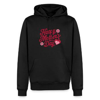 Aimant la fête des mères en disant design - Sweat à capuche Premium bio Homme - noir - Devant - Nico (187cm)